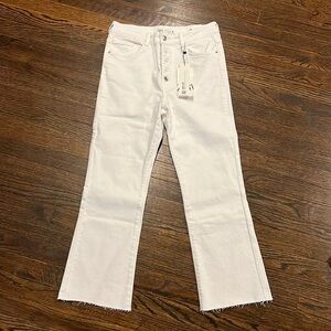 Zara White Mini Flare Jeans